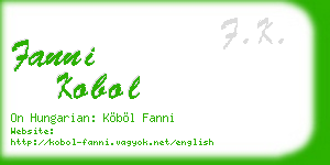 fanni kobol business card