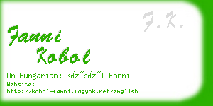 fanni kobol business card